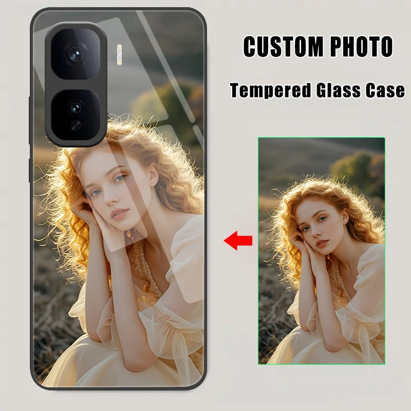 Customizable Tempered Glass Phone Case - Personalized Design Cover
