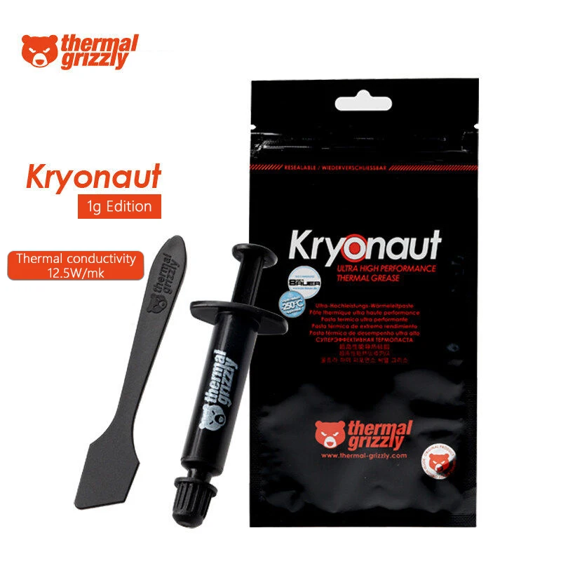 Térmico grizzly kryonaut extremo ke graxa de silicone cpu gpu refrigeração pc radiador cooler grande capacidade composto resfriamento térmico p