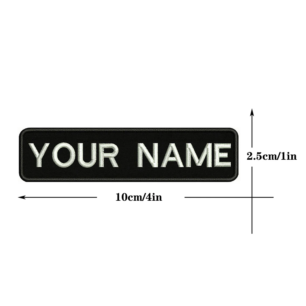 Clothing Patches 1PC 10cmX2.5cm Custom Personalized Name number Flag Stripes Badge tags Chevrons Armband Iron On Or Hook Loop Embroidered