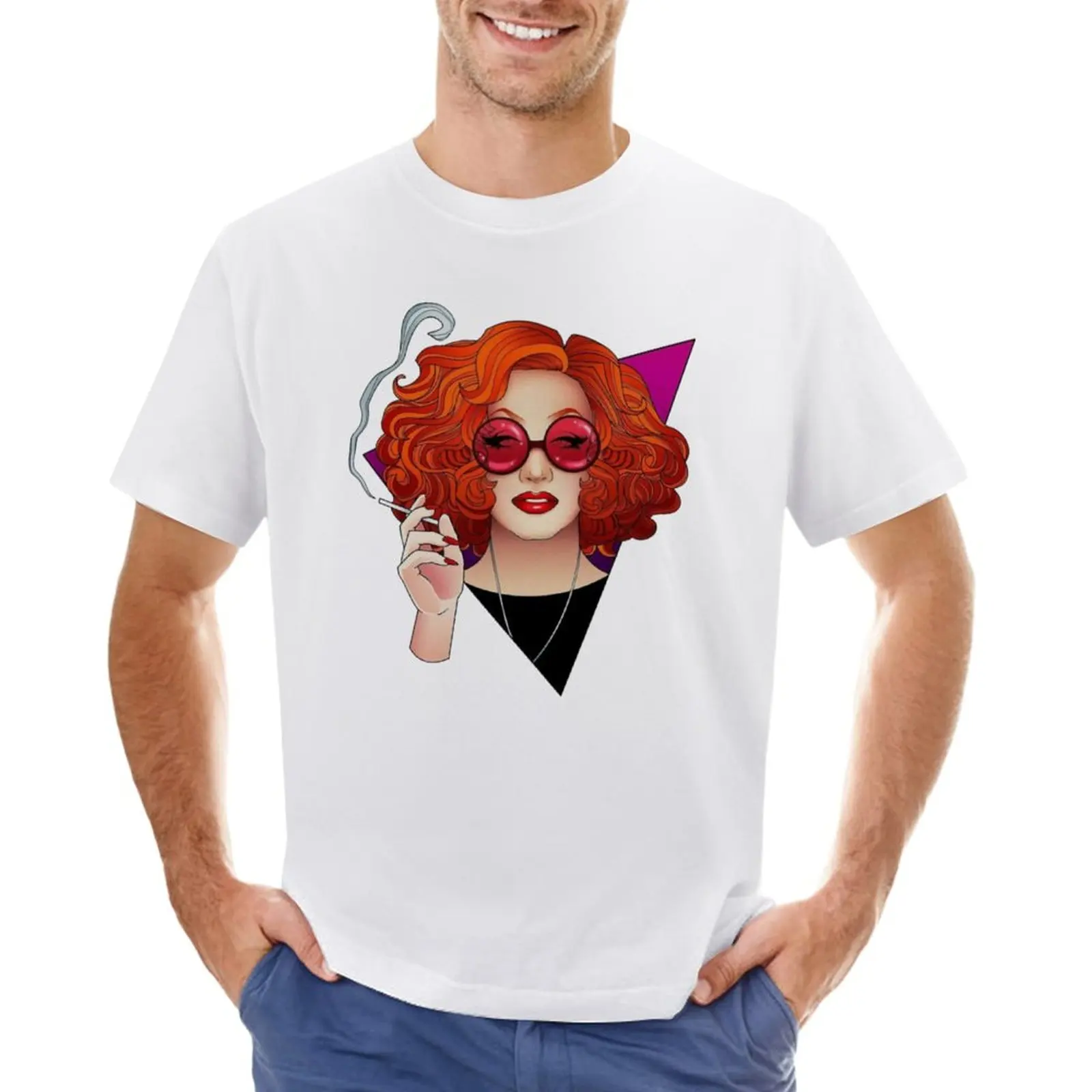 Jinkx Monsoon Art Cute T-Shirt Top Plain Funnys Magliette Per Uomo
