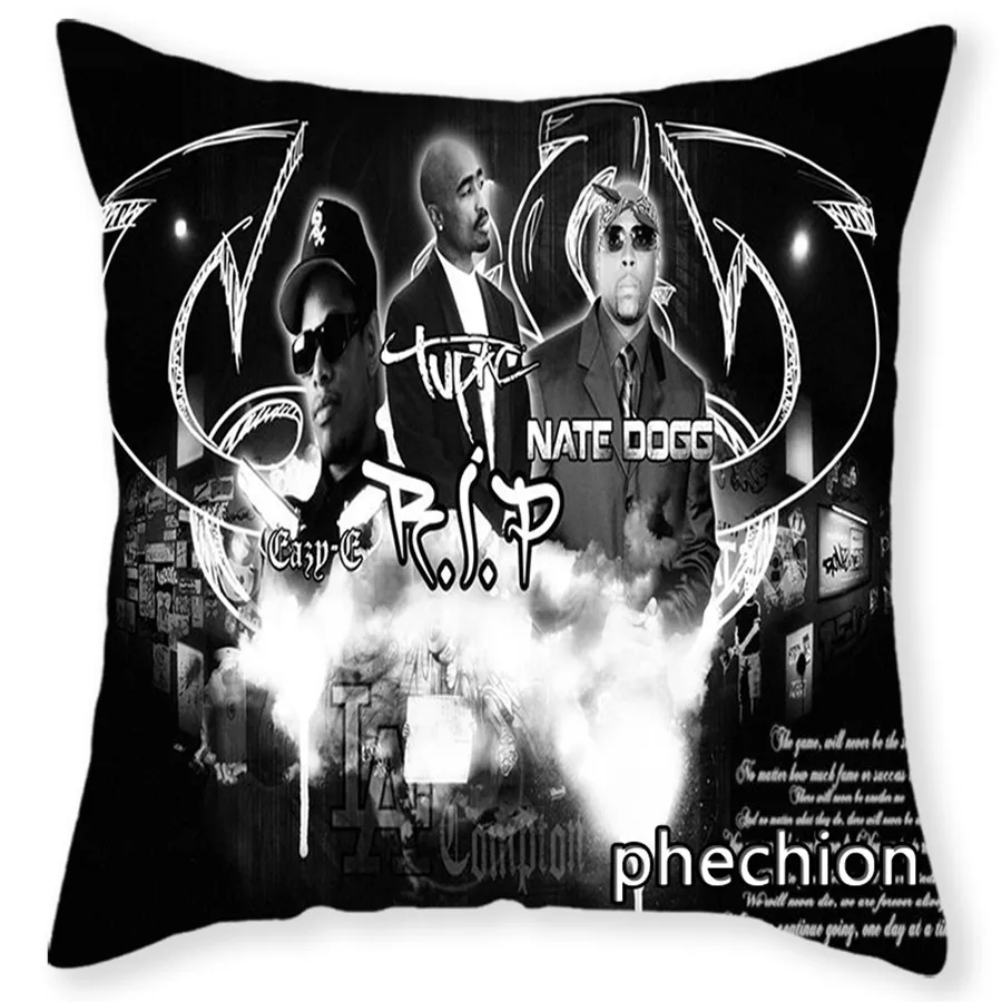 

phechion 3D Printed Tupac Pillowcases Pillow Cover Square Zipper Pillow C208