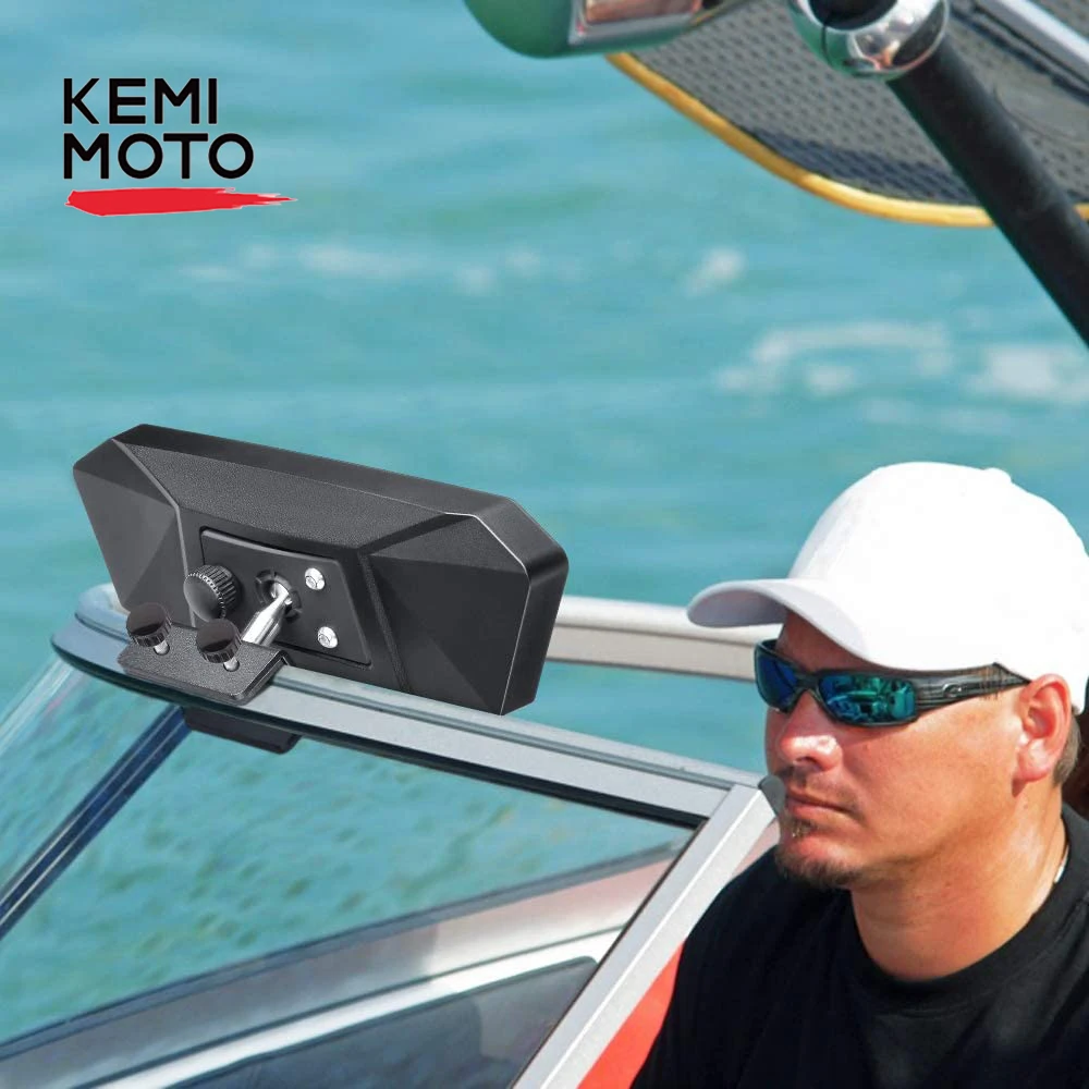 For Ski Boats Pontoon Boat Water Sport Watercraft Surfing Marine Boat Mirror Upgrade Size Universal Mirrors Rearview Mirror