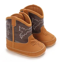 Fashionable and popular baby shoes Western denim midsole boots autumn and winter warm and Rubber anti slip casual walking shoes 2