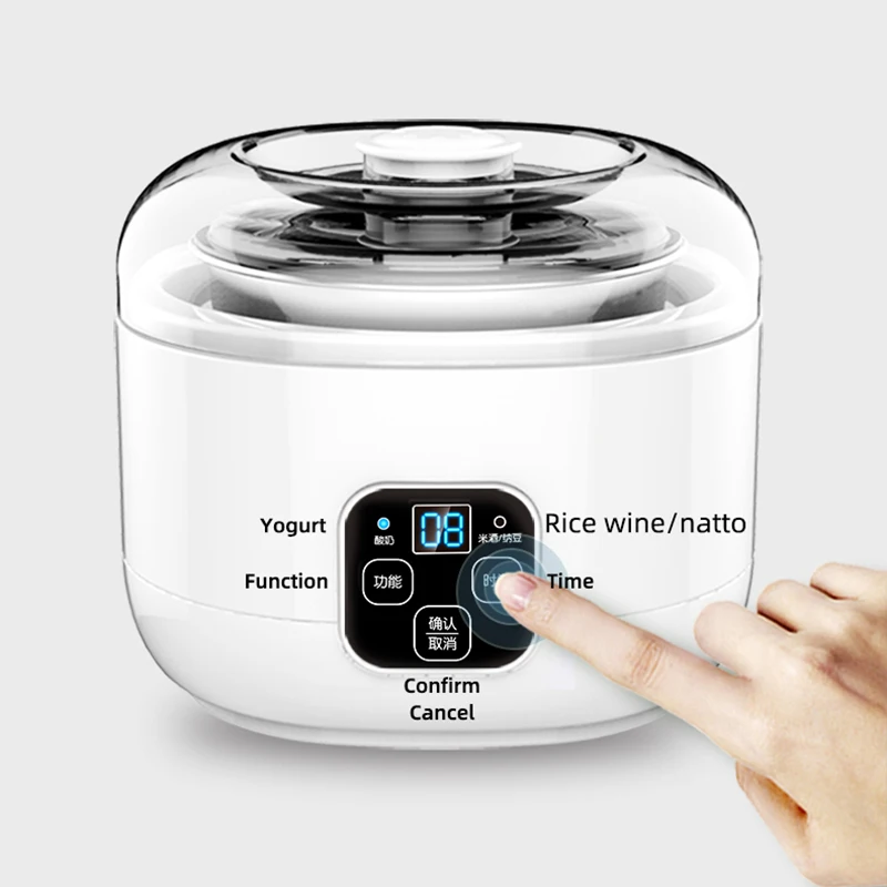 1.0L Automatic Yogurt Maker Household Multifunctional Yogurt Machine Rice Wine Natto Machine DIY Tools with Jars 220V
