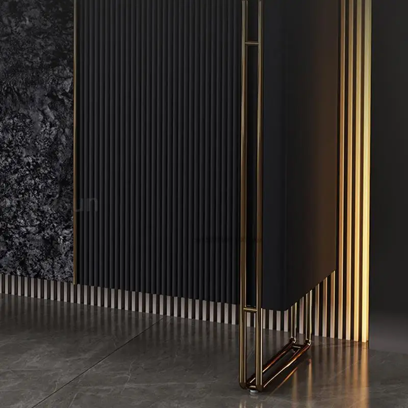 Italian Black Marble Sideboard For Decoration Kitchen Buffet Multi-drawers Furniture Narrow Entrance Cabinet In The Living Room