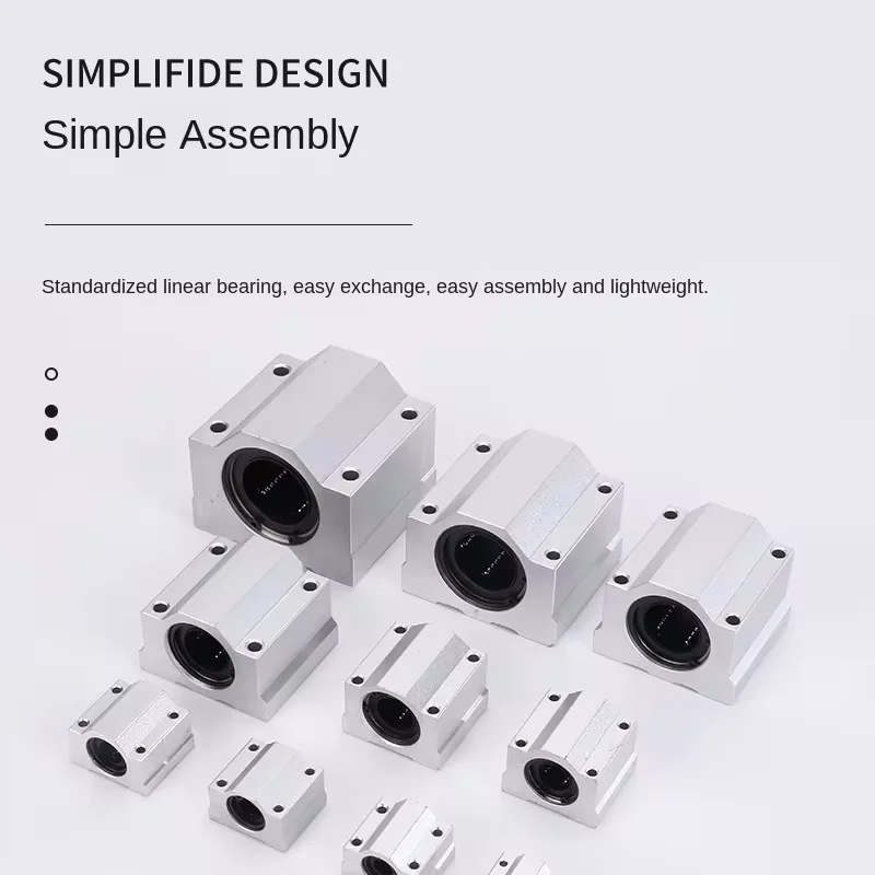 Box-Typ-Lager sind für optische Achse, Schraubstange, Innendurchmesser 6 mm, 8 mm, 10 mm, 12 mm, 16 mm, 20 mm, SCS6UU, SCS8UU, SC10UU, SCS12UU – Detail 5