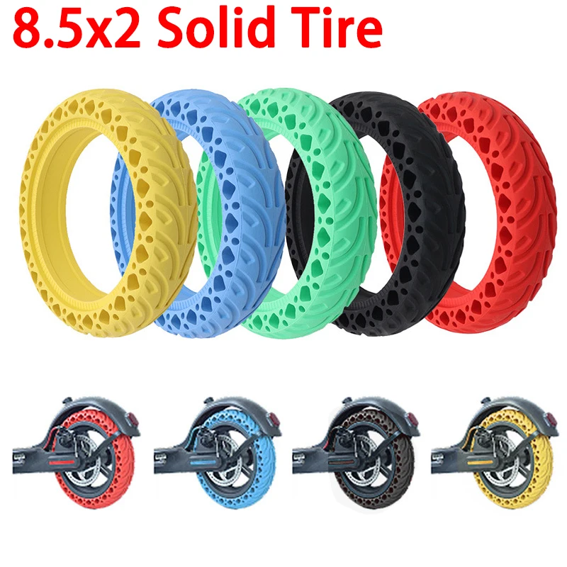 

8.5 inch tyre Electric Scooter Honeycomb Shock Absorber Damping red Tyre Durable Rubber Solid Tire For Xiaomi Mijia M365 pro