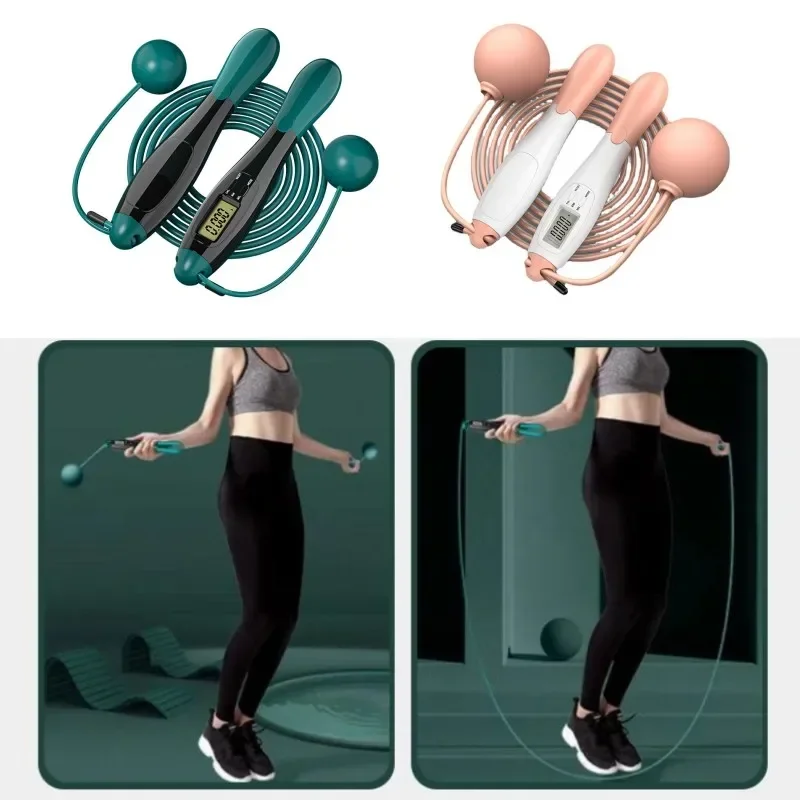 Counting Jump Rope ball Steel PVC Skipping Rope Exercise Adjustable Cordless jump rope Fitness gym Training Home Sport Equipment jump rope