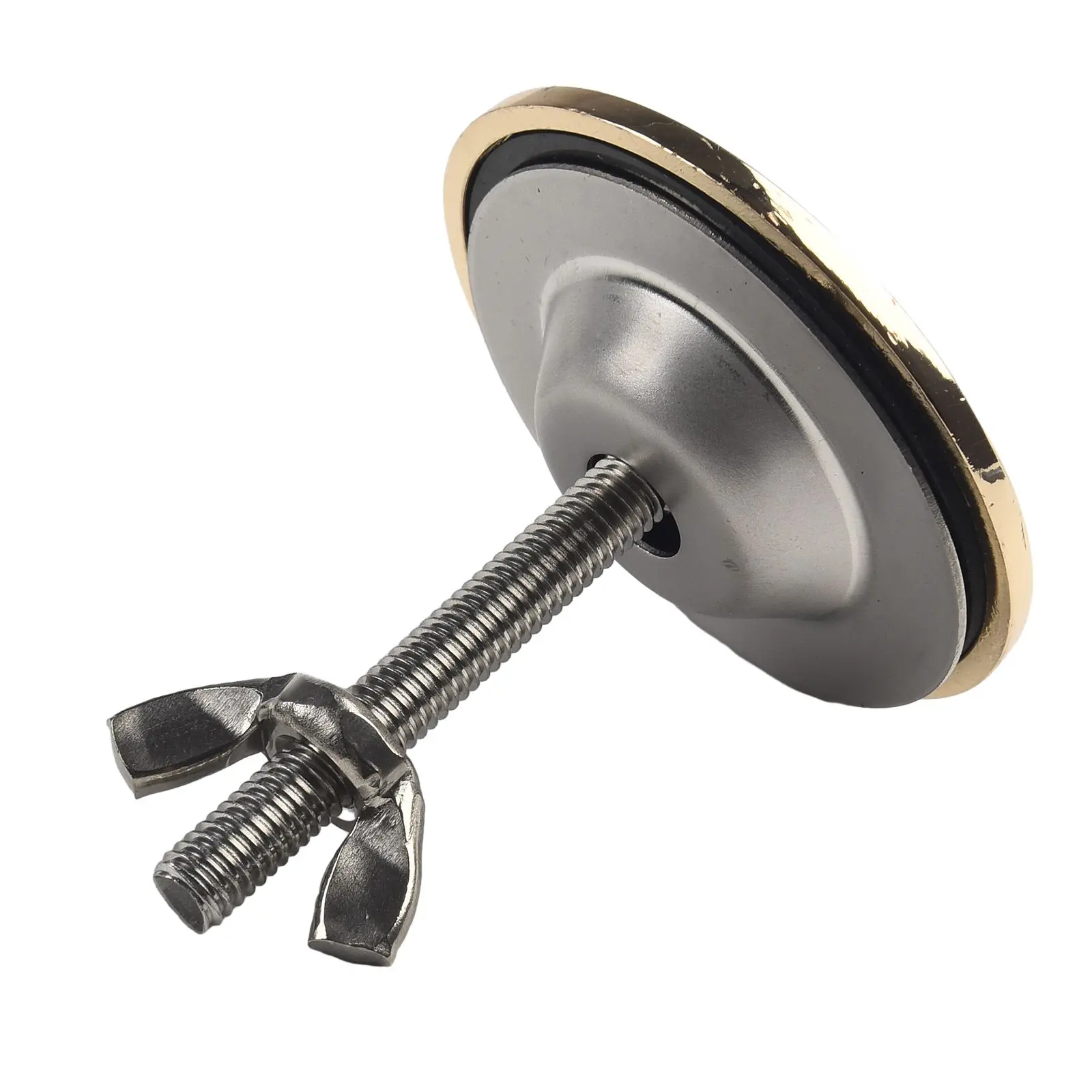 12-49mm Stainless Steel Sink Decorative Sink Cover, Marble Hole Cover, Three-hole Ceramic Hole Home Bathroom Accessories