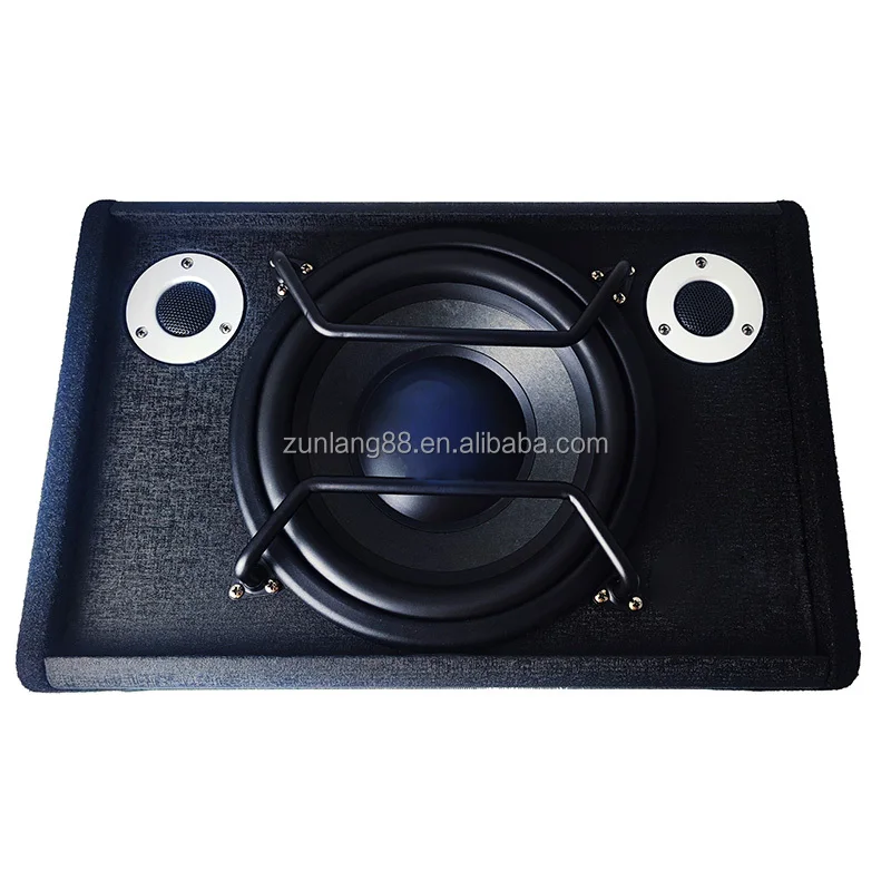OEM 사운드 카 스피커 서브우퍼 박스 인클로저 강력한 베이스 10인치 서브우퍼 듀얼 트위터 스피커 RMS 200W 자동차 액티브 서브우퍼