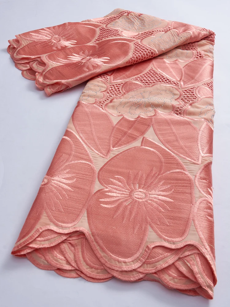 

New Arrival French Nigerian Swiss Voile In Switzerland 2022 Embroidery African Cotton Lace Fabric 2.5Yards For Women TY3016