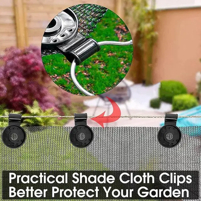 50Db Tarp Clips Üvegházhatású Bilincsek Rögzítő Klipek Napfény Árnyék Nettó Madárháló Kerti Hálószövet Árnyékos Anyag Otthoni Kerthasználathoz - Image 3