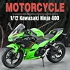 1/12 KAWASAKI Ninja 400 Toy Motorcycle Miniature Diecast Metal Model 1:12 Super Sport Sound & Light Collection Gift For Boy Kid 1