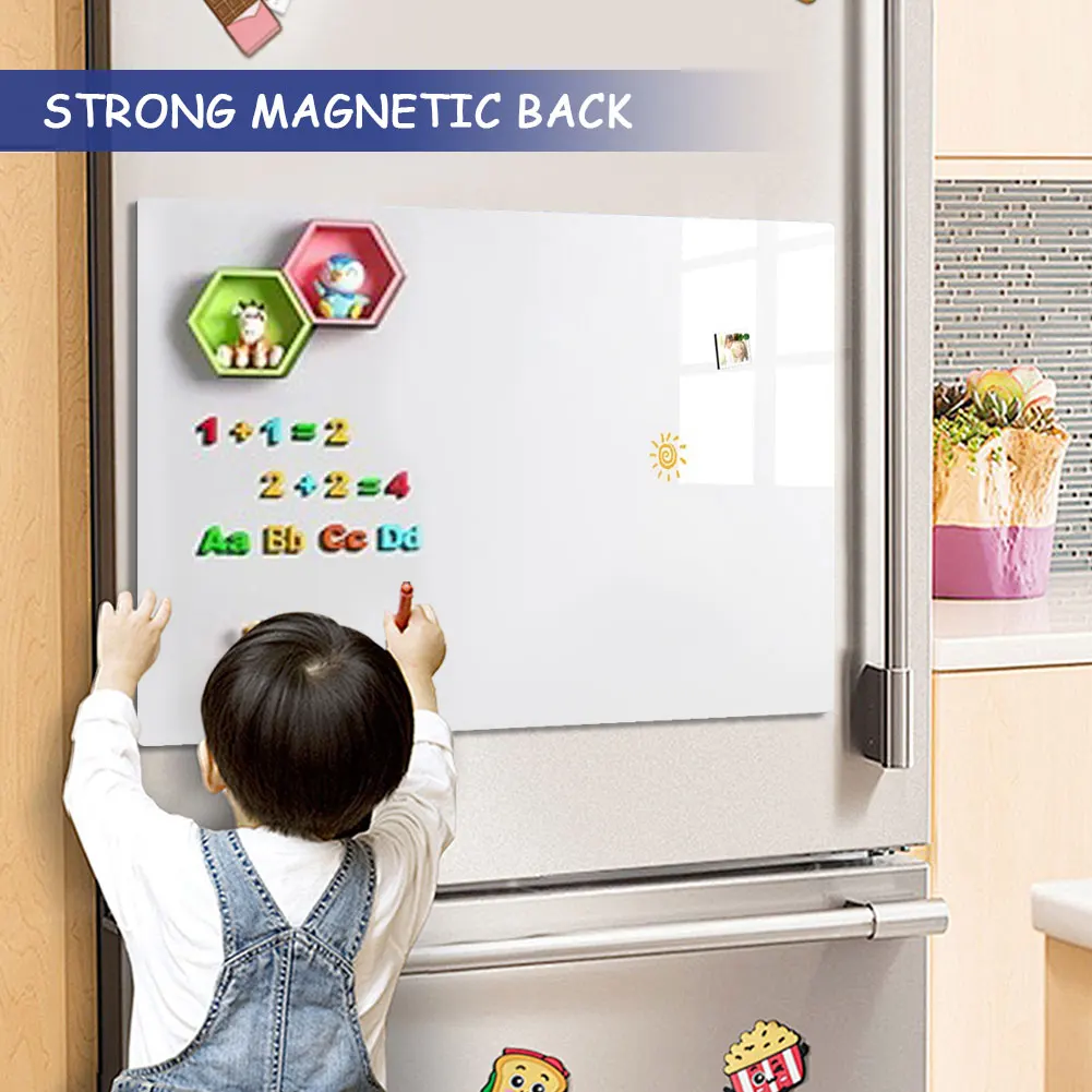 Magnetic Dry Erase Whiteboard Include Marker Magnet Eraser Removable Erasable Surface White Board Sticker for Teaching Training