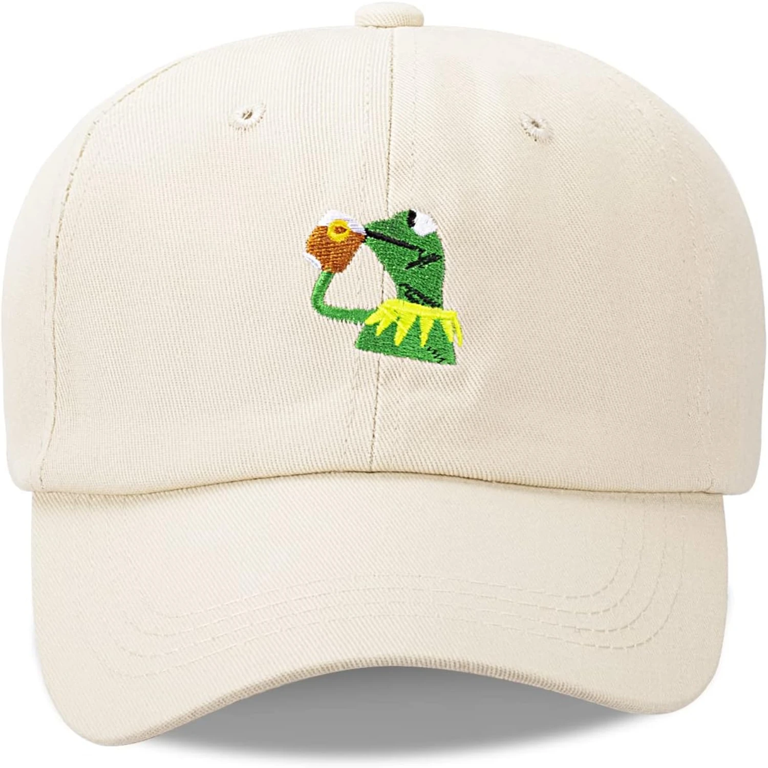 Upgrade your closet with a chic, elegant, and fashionable Embroidered Kermit The Frog Classic Baseball Dad Trucker Hat-Providi