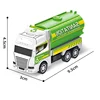 4Pcs/set Mini Inertial Pull Back Sanitation Car Plastic Vehicle Garbage Truck Model Educational Toy for Kids Boy Birthday Gifts 6
