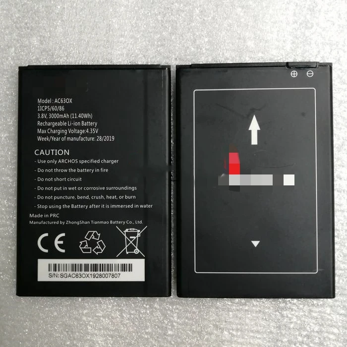 

ARCHOS AC63OX аккумулятор 3000 мАч 3,8 в для ARCHOS AC63OX мобильный телефон высококачественный аккумулятор