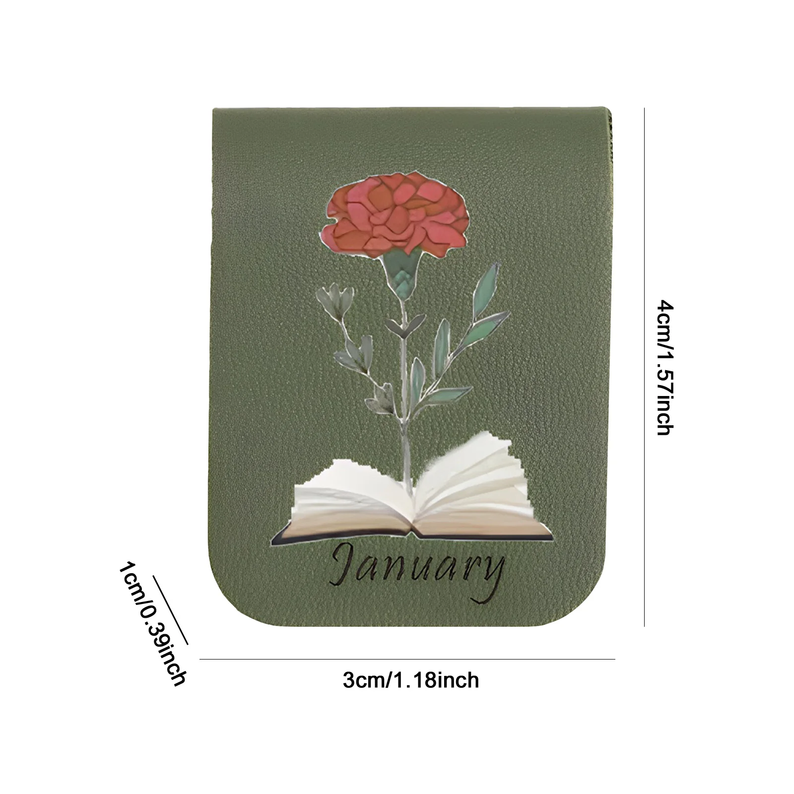 1pc 자기 PU 북마크 클립 꽃과 식물 디자인 책 클립 독자, 교사, 학생, 여성, 친구를 위한 선물