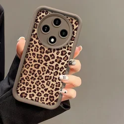 Retro Black Leopard Print Soft Silicone Phone Case Cover for Vivo X80 (JGKCX105J5)