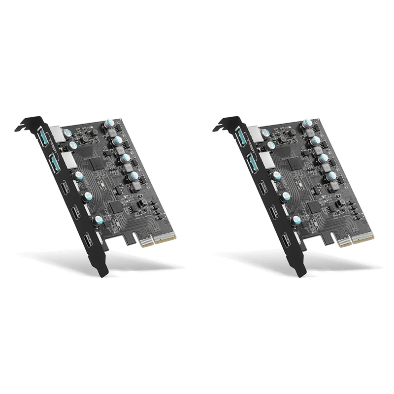 

2X Pcie к USB 3,2 Gen 2 Адаптерная карта PCI Express расширения, PCI-E Плата расширения для ПК Windows 10/8/7 и MAC