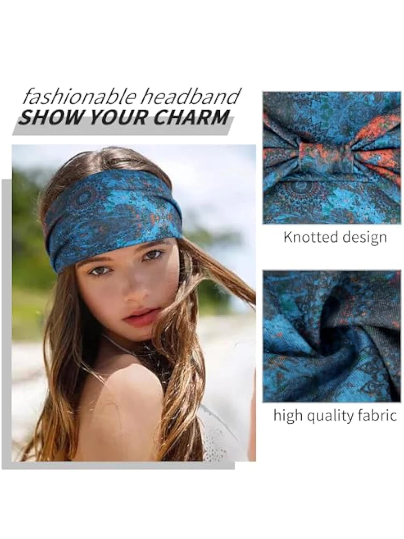 Boho Chic Women's Soft Elastic Headband – Stylish Hair Accessory
