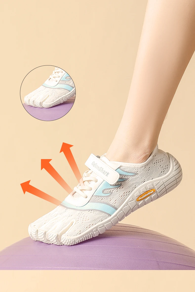 Mesh Five-Finger Athletic Shoes, Lightweight Design for Yoga, Functional Training & Indoor Adventures