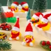 6/12 Pcs Christmas Mini Rubber Duckies in Bulk with Christmas Hats and Scarf Christmas Rubber Duckies for Christmas Party Winter 4