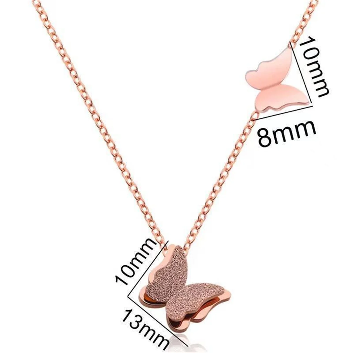 Bohemian Cute Butterfly Choker Necklaces for Women Stainless Steel Jewelry Cute Animal Pendants Girls Fashion Jewelry Gift