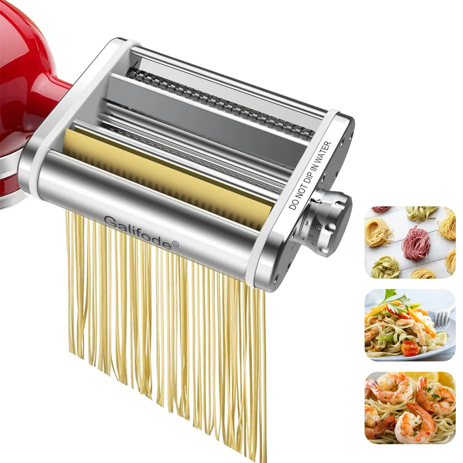 3 in 1 Pasta Maker Attachments Set Stainless Steel Spaghetti Noodle