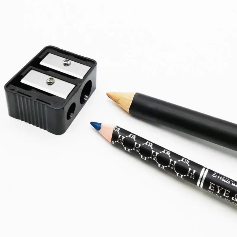 Brand Double Holes Precision Lipstick Cosmetic Pencil Sharpener For Eyebrow Lip Liner Eyeliner Pencil Girls Gift School Supplies