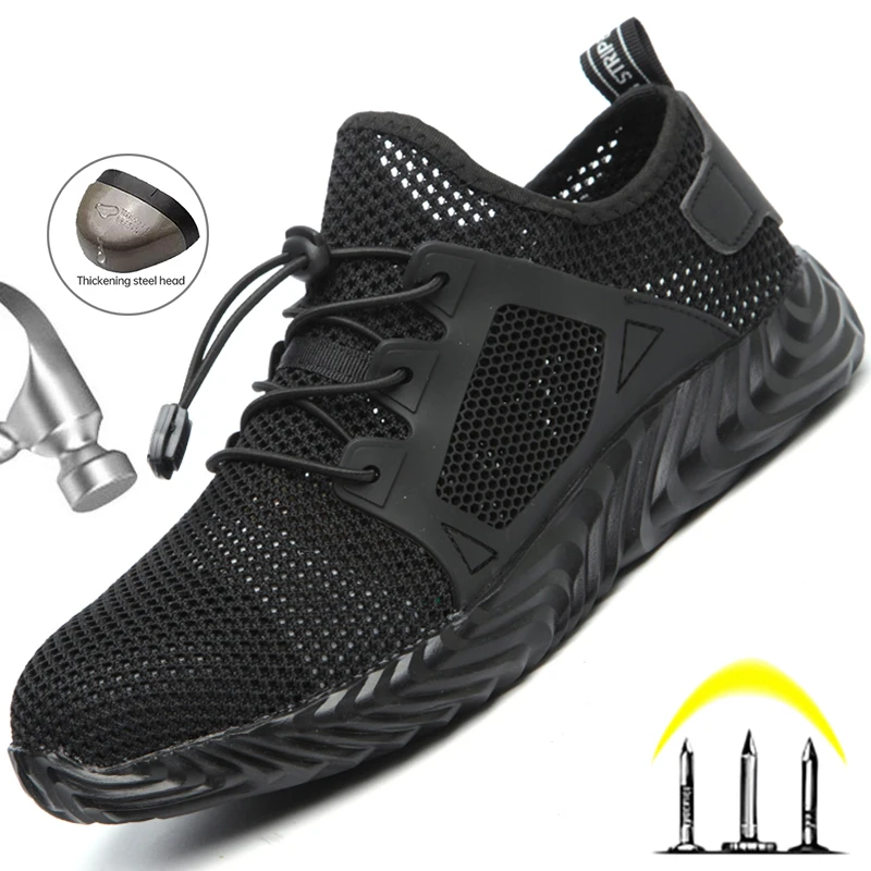 Work Safety Shoes Men Steel Toe Cap