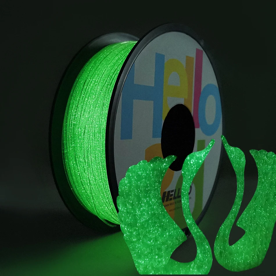 Brilha no Filamento Noturno Escuro da Sublimação do Pla Material da Impressora 3d Plástico Incandescente do Arco-íris Firefly Filamento Verde 1.75 mm - Imagem 6