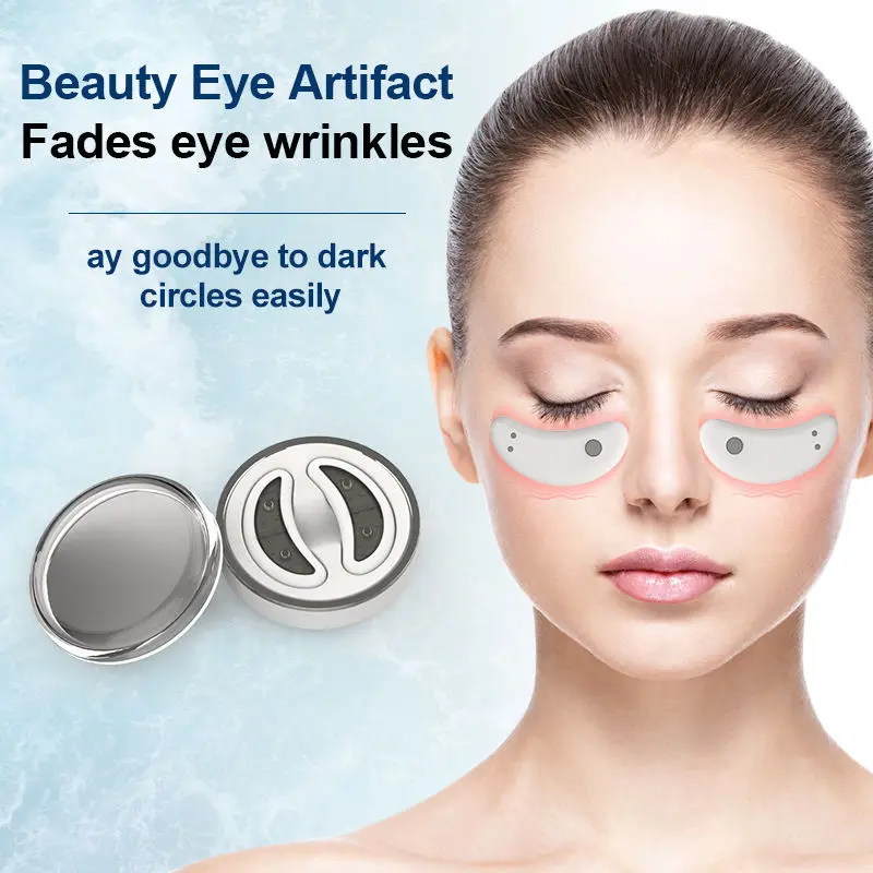 Led Red Light Eye Care Therapy Ems Massager With Gel Patch For Treatment Under Eye Wrinkle eye massager