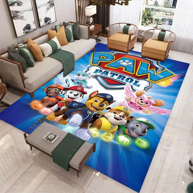 Decorative Carpet Non Slip Carpet Kids Carpet 3D Cartoon PAW P-Patrol printed Carpet Living Room Bedroom Non-slip Home Bedroom Decor Area Rug Birthday Gift