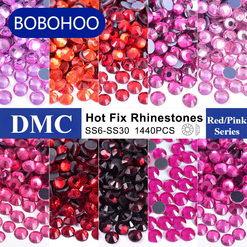 100 Strass SS20 / 5MM DmC MC Quality Fuxia Fucsia TERMOADESIVI HOTFIX Rhinestone HTF Glass