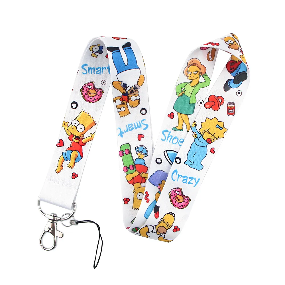 Neu: The Simpsons Homer Marge Bart Handyband – Farbenfrohes Cartoon-Design für Herren und Damen, niedliches Zertifikat-Lanyard – Detail 8