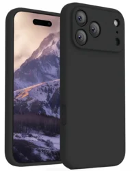 Premium Liquid Silicone Protective Case with All - Round Camera Protection and Soft Anti - Scratch Microfiber Lining - iPhone 17 Pro (Black)