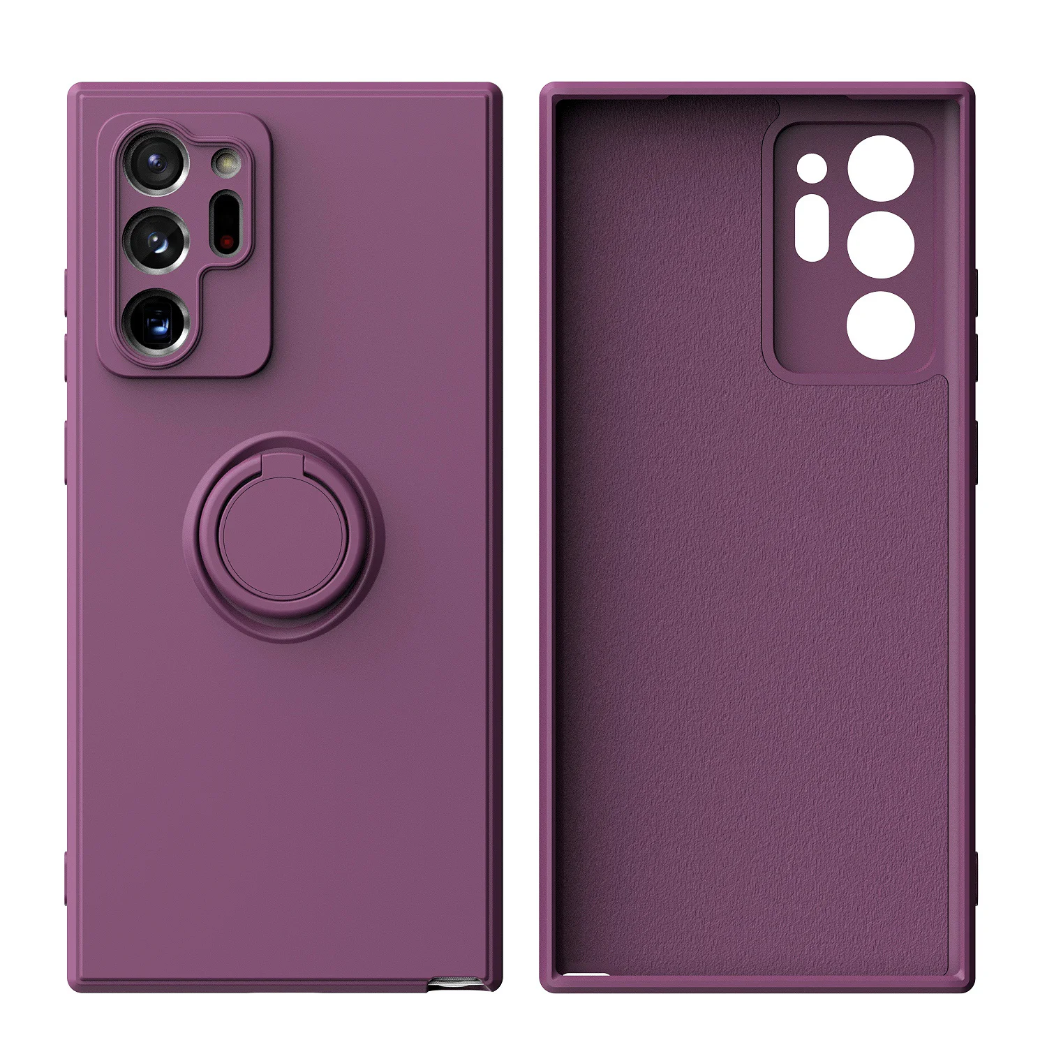 Sleek Liquid Silicone Magnetic Ring Holder Case - Vibrant Colors