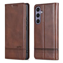 Universal Wallet Phone Case with Card Slots & Stand Functionality for Galaxy A04s (Coffee)