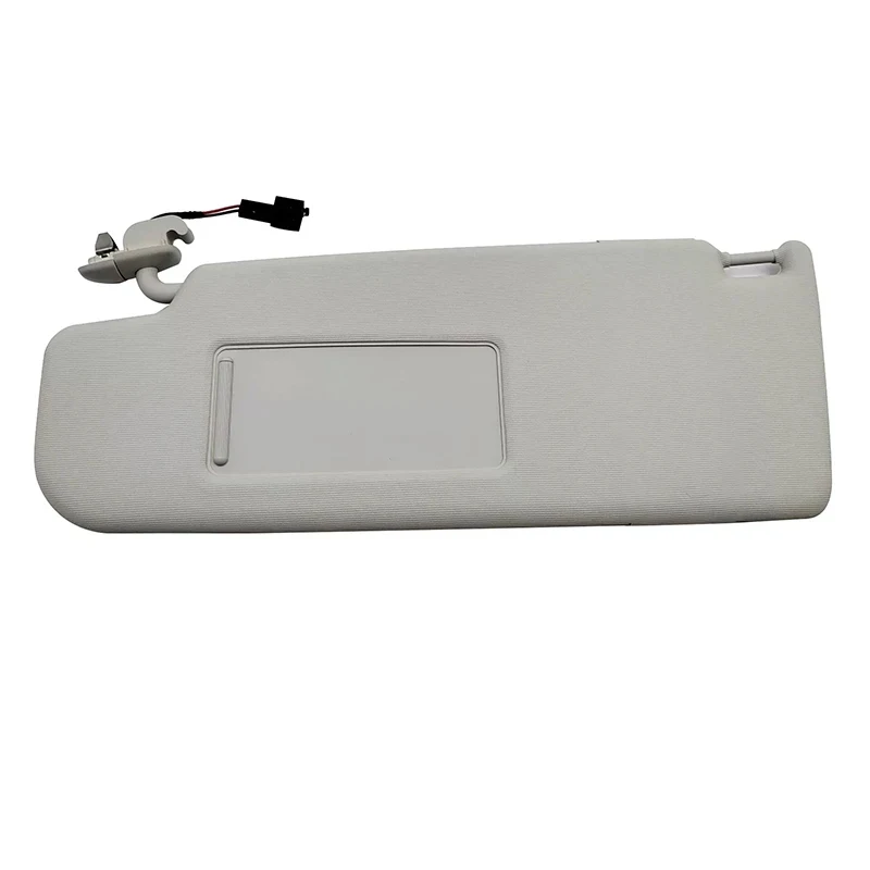 자동 그레이 내부 선 바이저 선 바이저 VW 폴로 용 미러가있는 차양 2011 2012 2013 2014 2015 2016 2017 2018