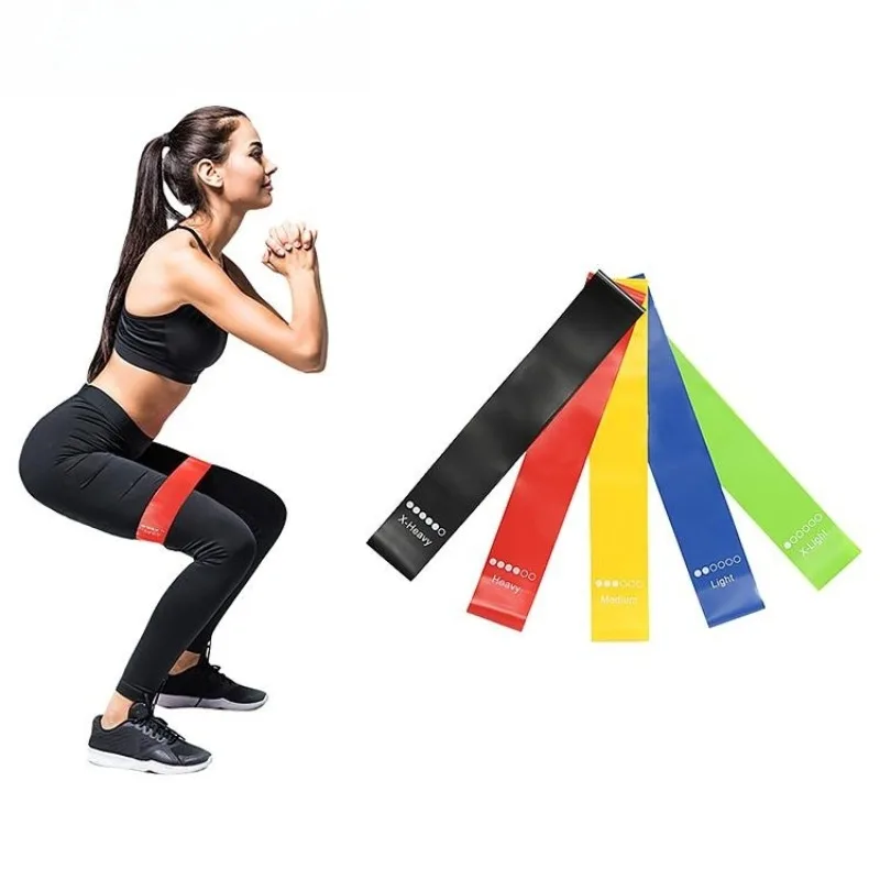 Description Picture 6 of itemYoga Belt Resistance Elastic Fitness Band Set Glute Training Strength Flexibility Squat Stretching Exercise Loop Home Workouts