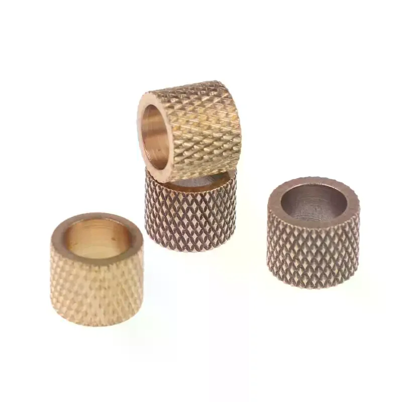 2개의 널링 실린더 황동 나이프 비즈 DIY 파라코드 팔찌 끈 펜던트 액세서리 야외 도구 장식 참