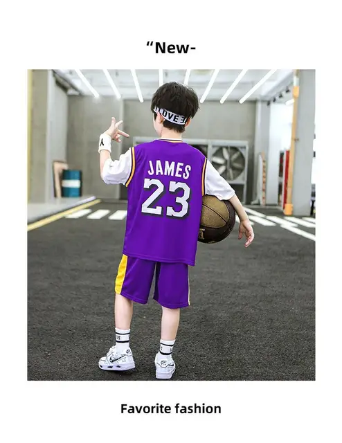 Boys' Basketball uniform sports suit James 23, Kobe 24, short sleeved  shirt, children's and teenagers' quick drying two-piece - AliExpress