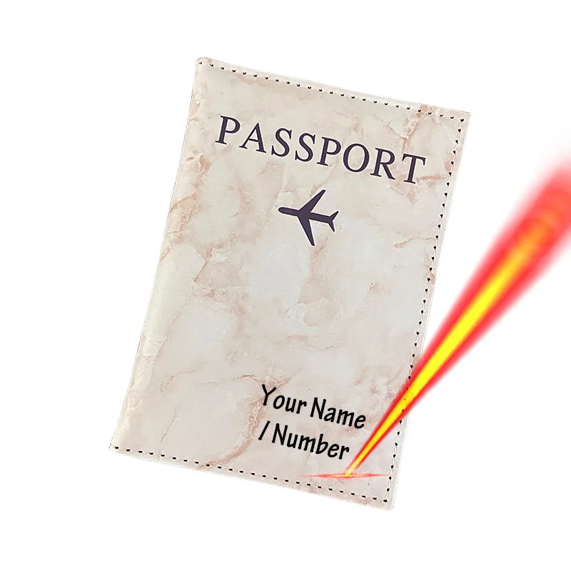 Customized Pink Passport Cover with Personalized Names