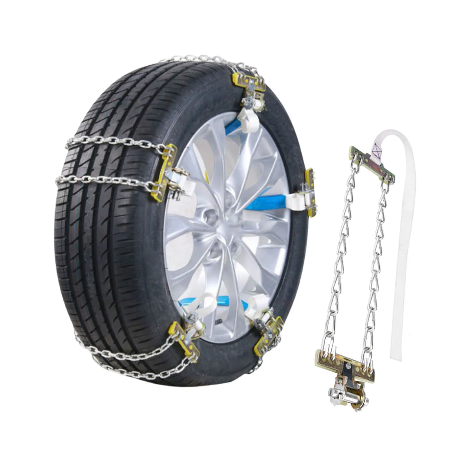 1PC Snow Chains For Car Anti-Skid Tire Chains Adjustable Auto Vehicles Tyre Cable Safe Belt For Car Universal S/M/L Real Shot