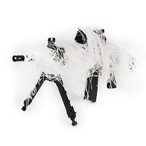 Camouflage Airsoft Hunting Blind Ropes CS Gun Wraps Jungle/Desert/Snow Ghillie Rifle Cover Wrap Synthetic w/Elastic Strap