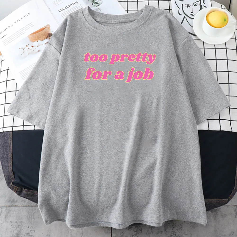 Infinite Icon Paris-Hilton Tshirts Too Pretty for A Job Printing T-shirt Summer Short Sleeve Cotton Tees Tops Graphic Clothes 5