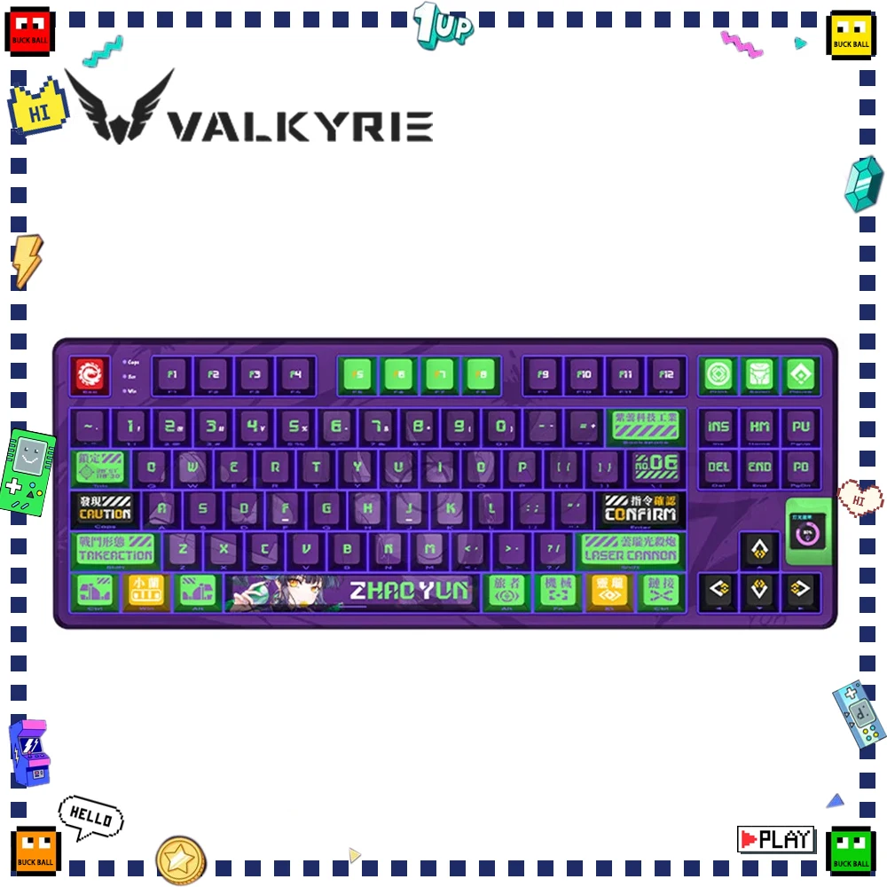 

VALKYRIE VK87 ZHAOYUN Mechanical Keyboard Tri Mode TFT Screen RGB Gasket Hot Swap Wireless Gaming Keyboard Pc Gamer Accessories