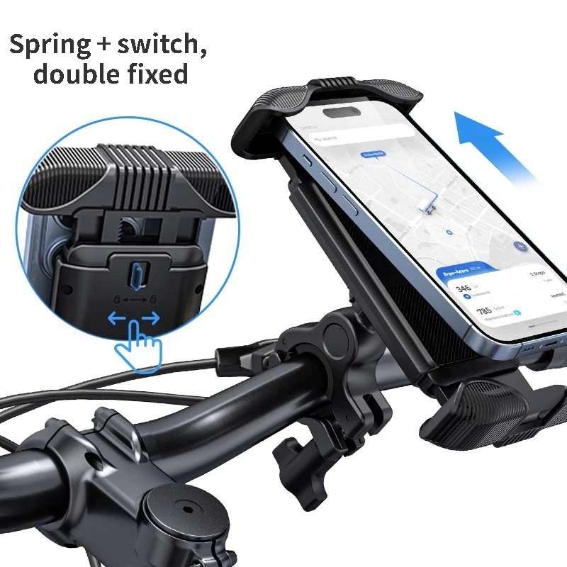 Universal Secure Phone Mount for Motorcycles and Bicycles