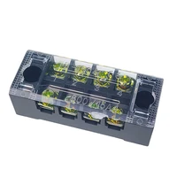 1PCS -TB1504 Dual Row Thick Copper Screw Terminal Block Flame Retardant Grounding Strip Wire Connector Durable 600V 15A 3